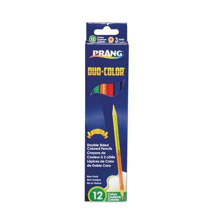 PRANG Duo-Color Colored Pencil Sets, 3 mm, Assorted Lead/Barrel Colors, PK6 22106